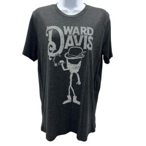 WARD DAVIS Concert Tee Size Medium Bella-Canvas Short Sleeve Charcoal Gray‎